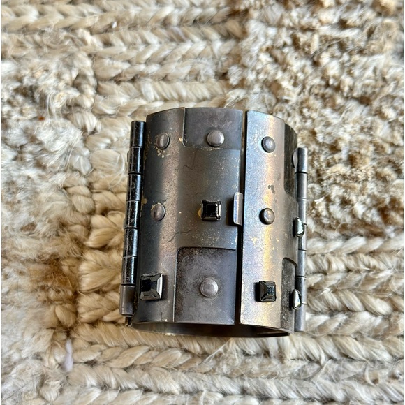 🎉 HP 🎉Lanvin fabulous silver plated studded cuff - S - Picture 2 of 3